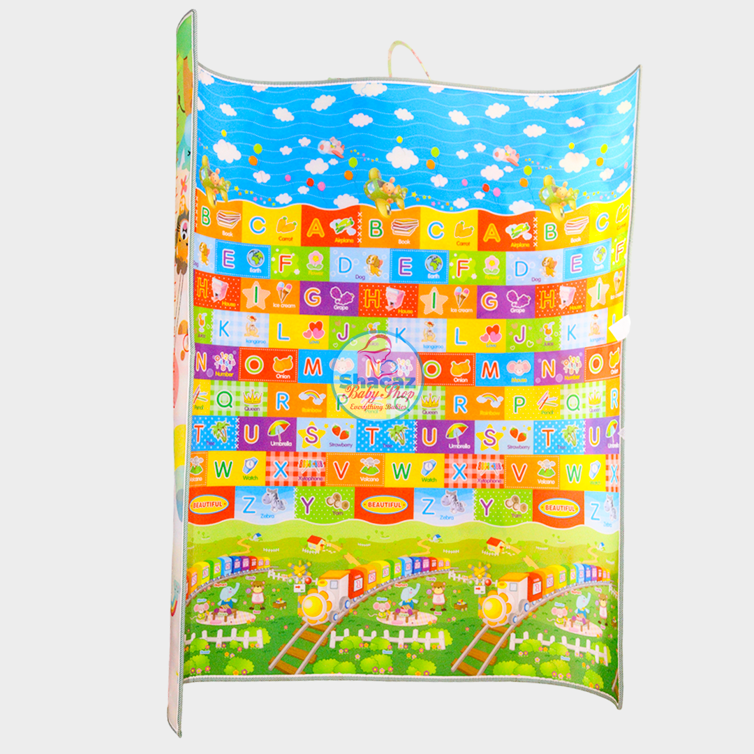 Premium Double-Sided Waterproof Baby Play Mat โ Alphabet & Animal Educational Crawling Mat - Image 4