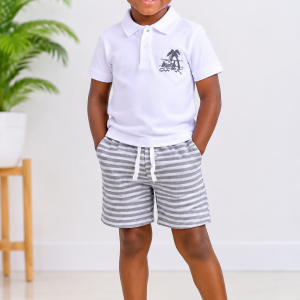 Boys' Tropical Polo & Shorts Set