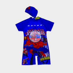 Superman-themed baby and toddler swimming costume.