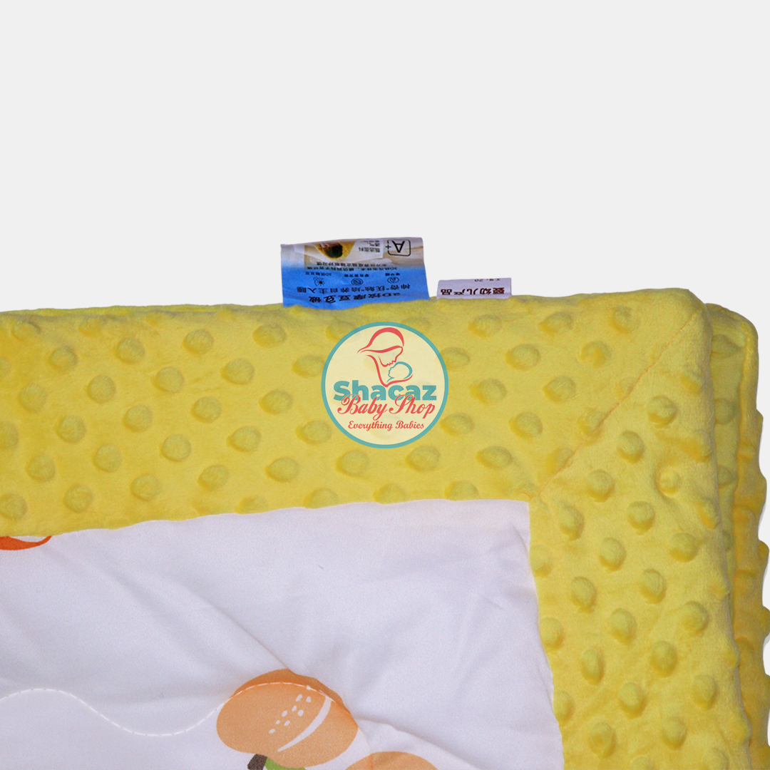 Minky Dot Peach Print Baby Blanket. - Image 3