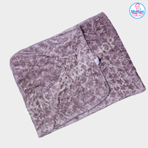 Premium Blue Geometric Embossed Baby Blanket