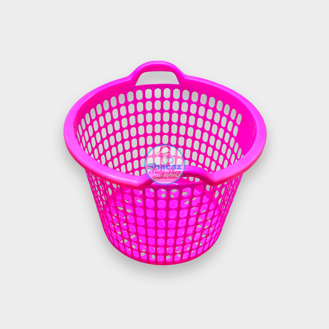 Premium Open Round Plastic Laundry Basket with Handles - Image 2