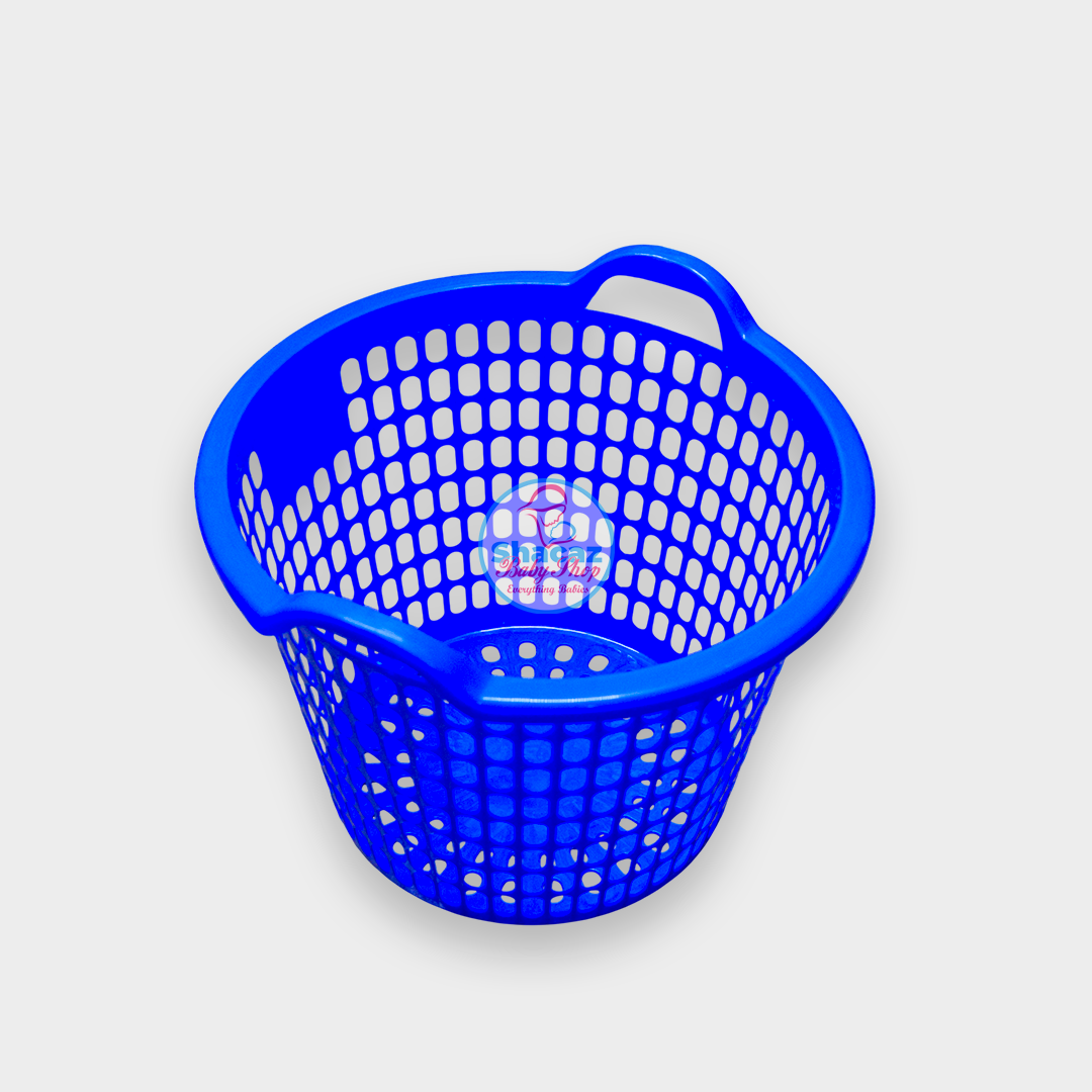 Premium Open Round Plastic Laundry Basket with Handles - Image 4