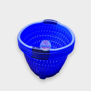 Premium Round Plastic Laundry Basket with Heavy Duty Handles.
